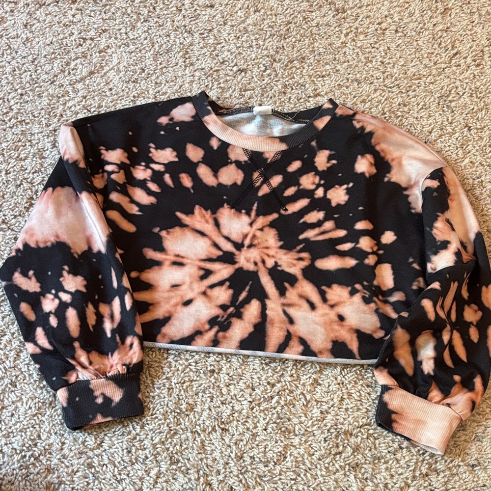 Girls Tye Dye Cropped Top
